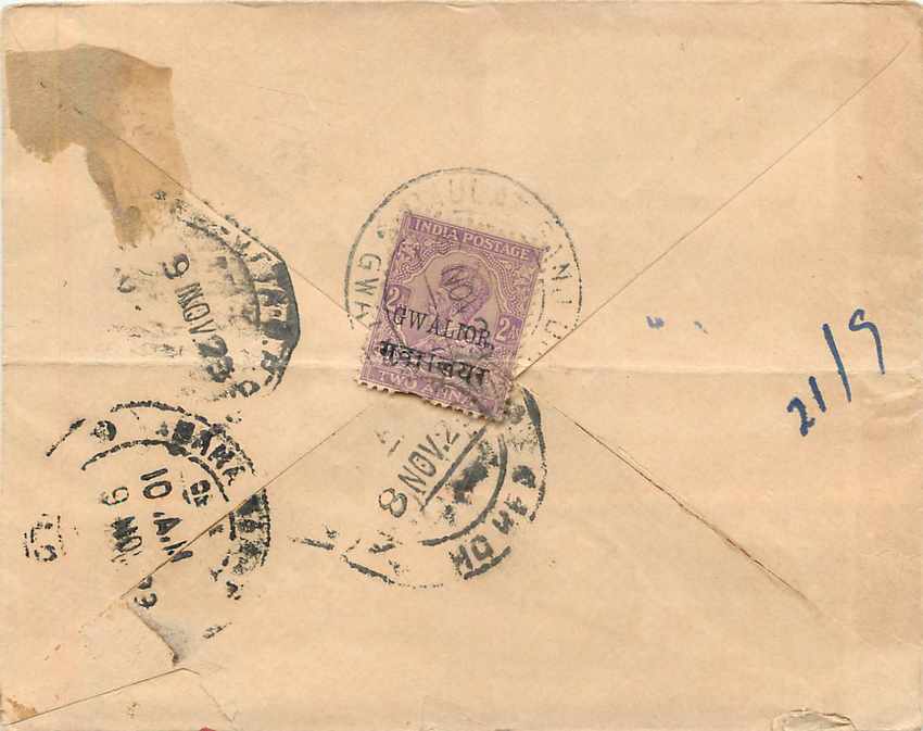 Entier Postal Postal Stationary Sri Lanka Ceylan Lion — Rückseite