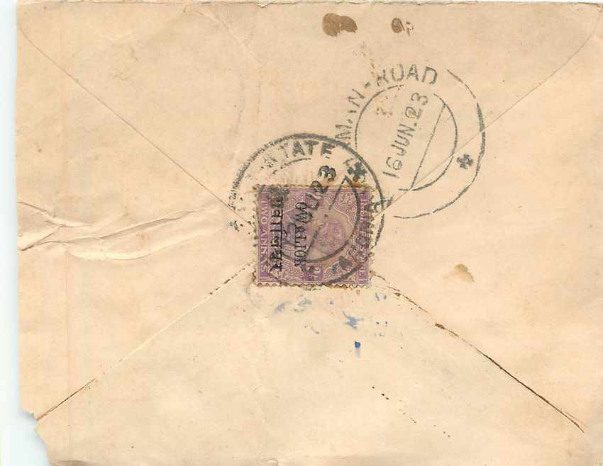 Entier Postal Postal Stationary Sri Lanka Ceylan Lion — Rückseite