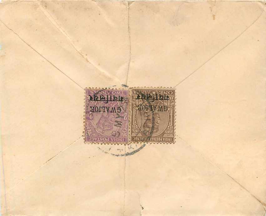 Entier Postal Postal Stationary Sri Lanka Ceylan Lion — Rückseite