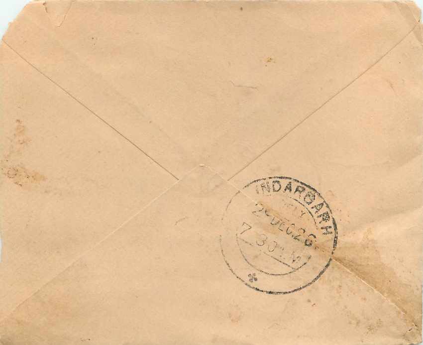 Entier Postal Postal Stationary Sri Lanka Ceylan Lion — Verso