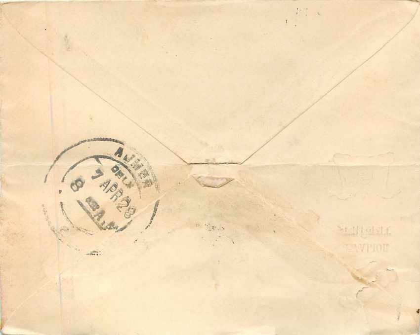 Entier Postal Postal Stationary Sri Lanka Ceylan Lion — Verso
