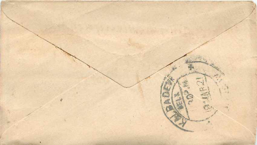 Postal Stationary Entier Postal Inde India Gwalior — Rückseite