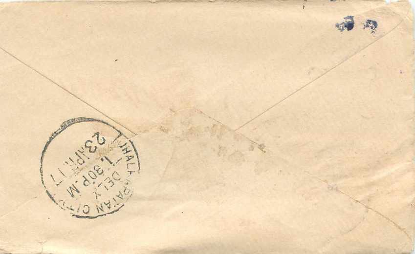 Postal Stationary Entier Postal Inde India Gwalior — Verso