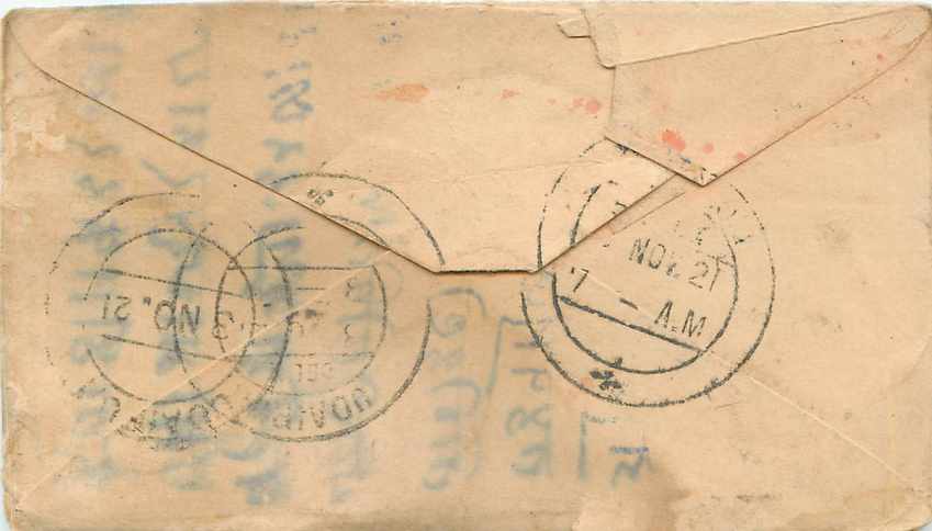Postal Stationary Entier Postal Inde India Gwalior — Rückseite