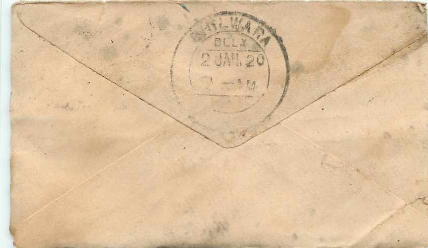 Inde India Gwalior Entier Postal Stationary  — Rückseite