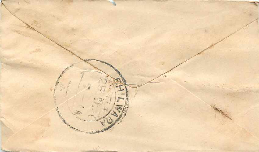 Inde India Gwalior Entier Postal Stationary  — Rückseite