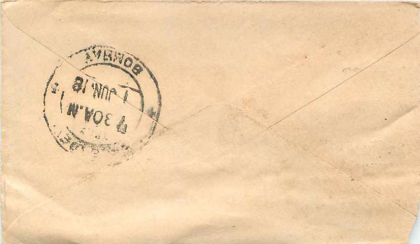 Inde India Gwalior Entier Postal Stationary  — Rückseite