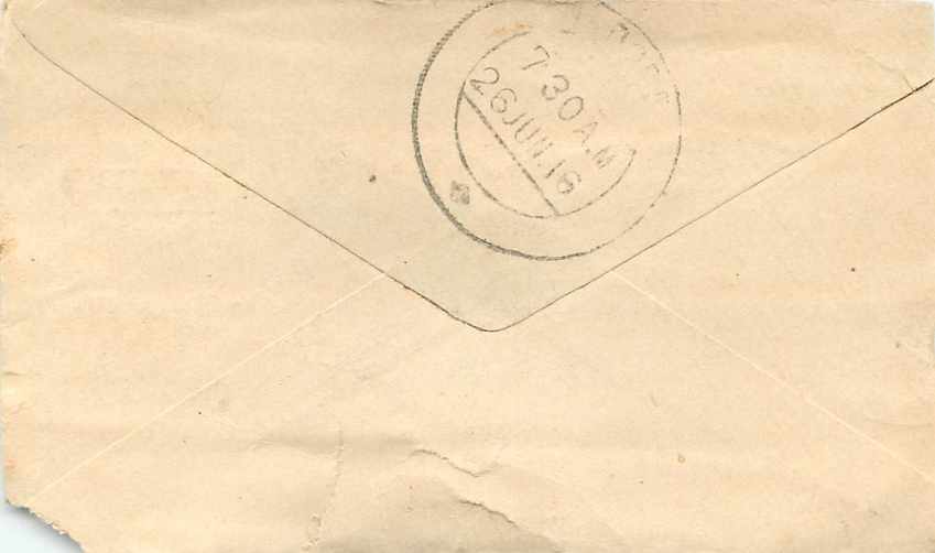 Inde India Gwalior Entier Postal Stationary  — Verso