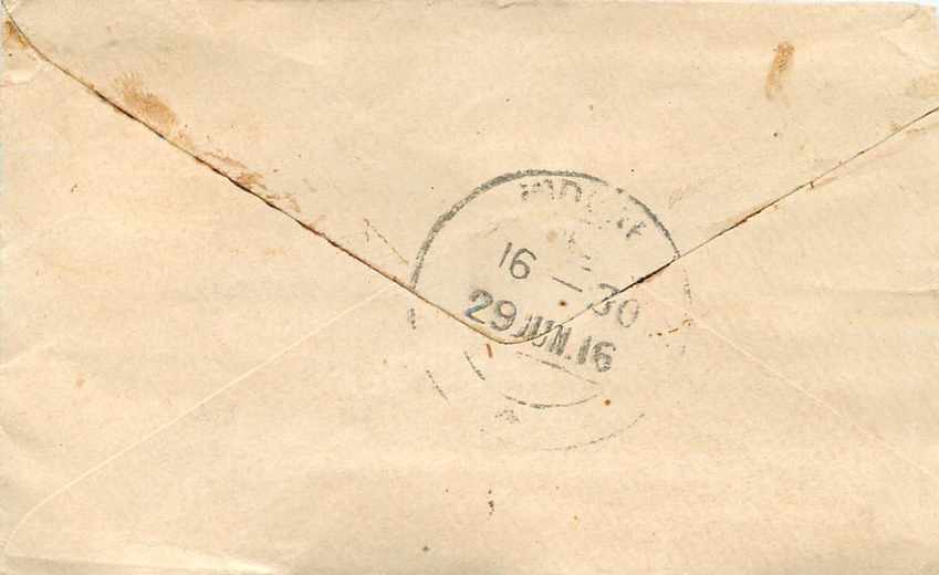 Inde India Gwalior Entier Postal Stationary  — Rückseite