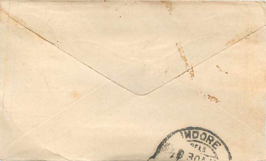 Inde India Gwalior Entier Postal Stationary  — Rückseite