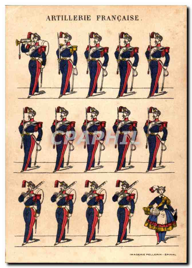 CPA Les uniformes de la gendarmerie MArechausee Artillerie Francaise Militaria Metiers