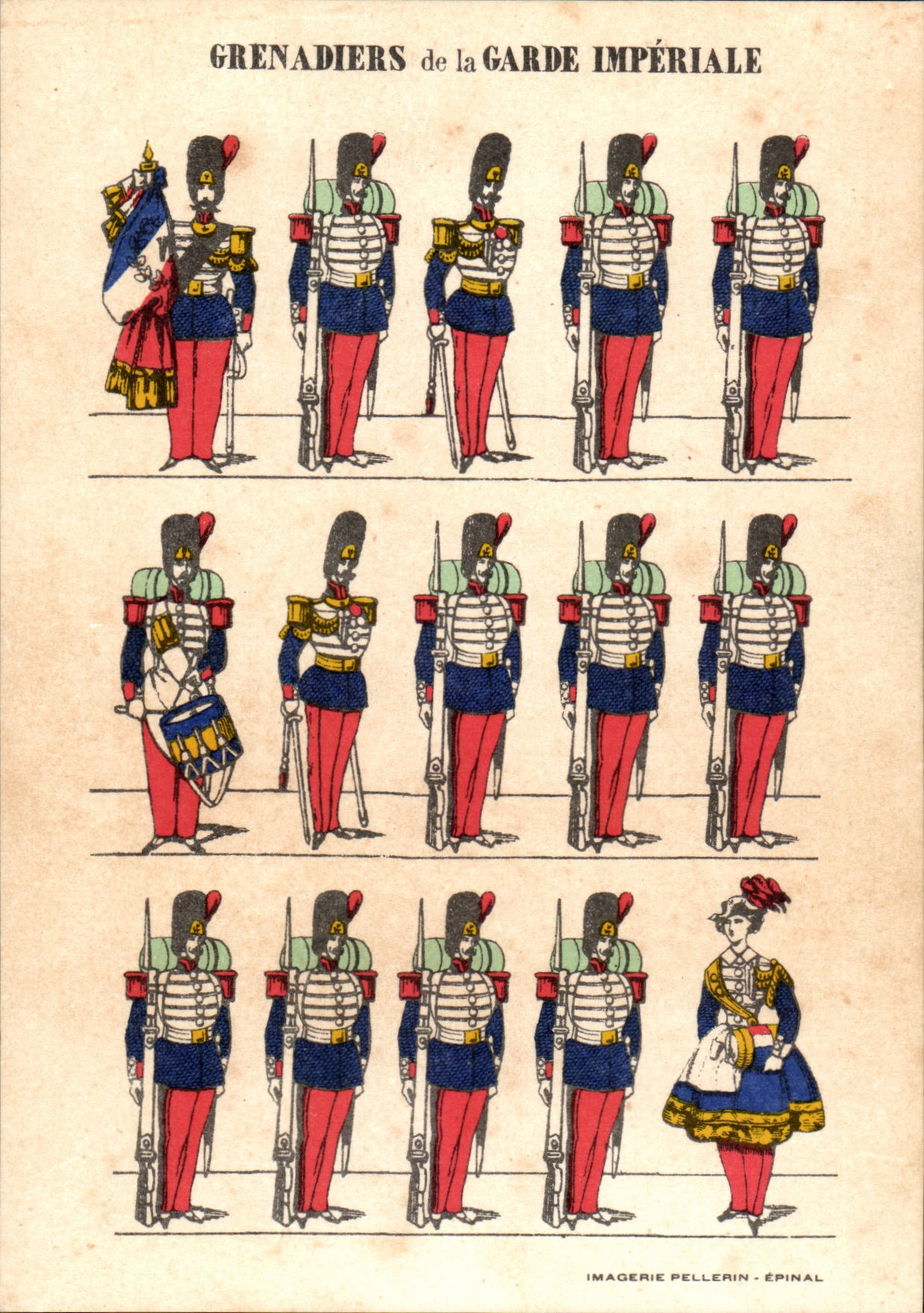 CPA Les uniformes Grenadiers de la garde imperiale Militaria Metiers