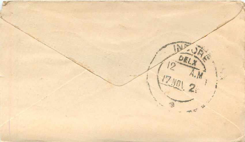Inde India Gwalior Entier Postal Stationary  — Rückseite