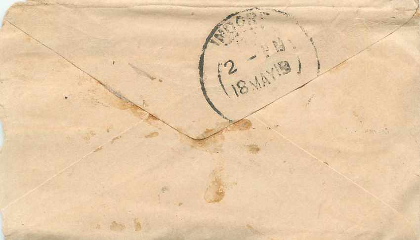 Inde India Gwalior Entier Postal Stationary  — Rückseite