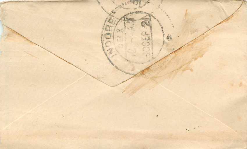 Inde India Gwalior Entier Postal Stationary  — Rückseite