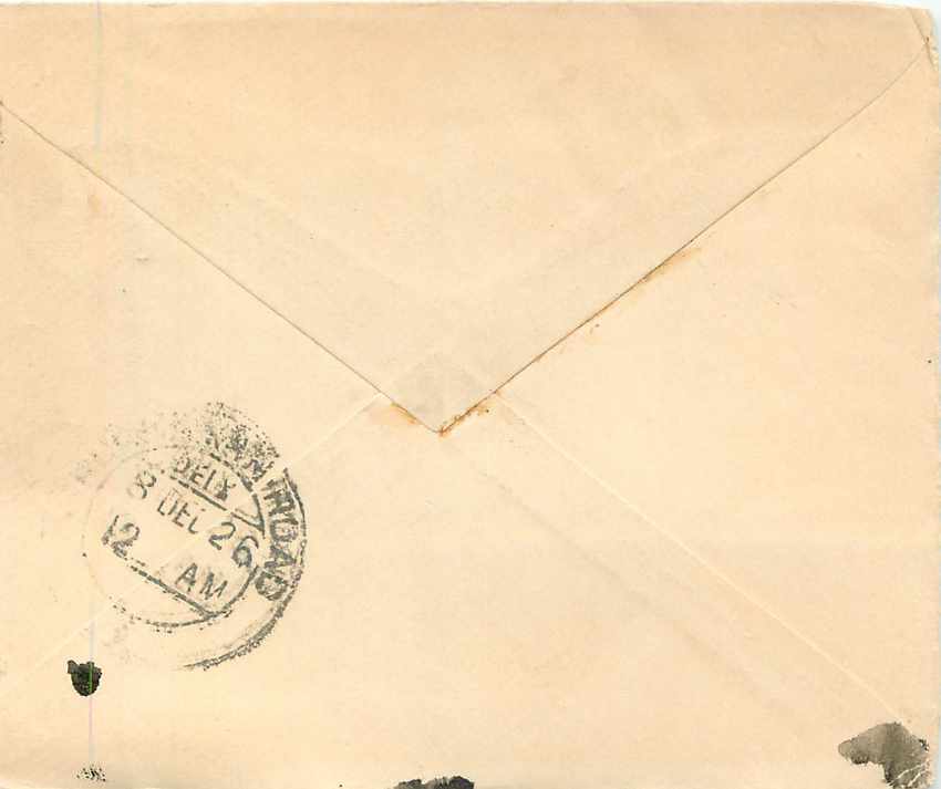 Inde India Gwalior Entier Postal Stationary  — Rückseite
