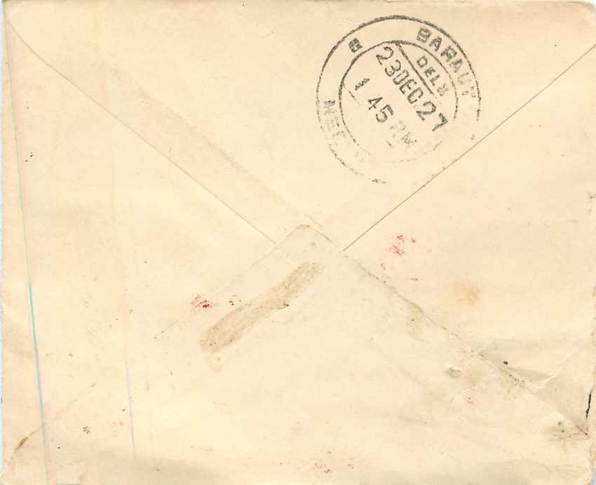 Inde India Gwalior Entier Postal Stationary  — Rückseite