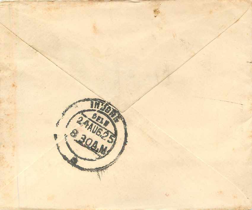 Inde India Gwalior Entier Postal Stationary  — Rückseite