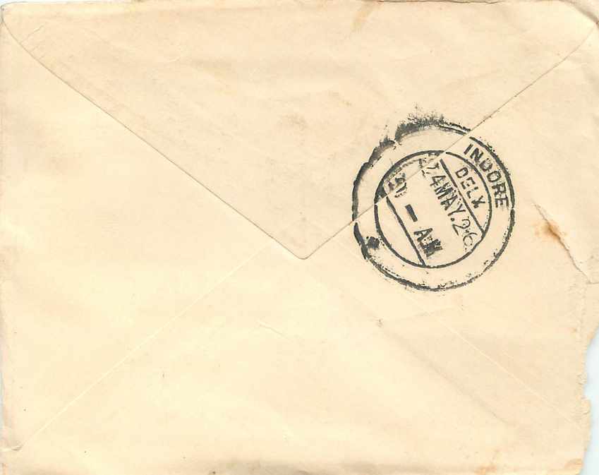 Inde India Gwalior Entier Postal Stationary  — Rückseite