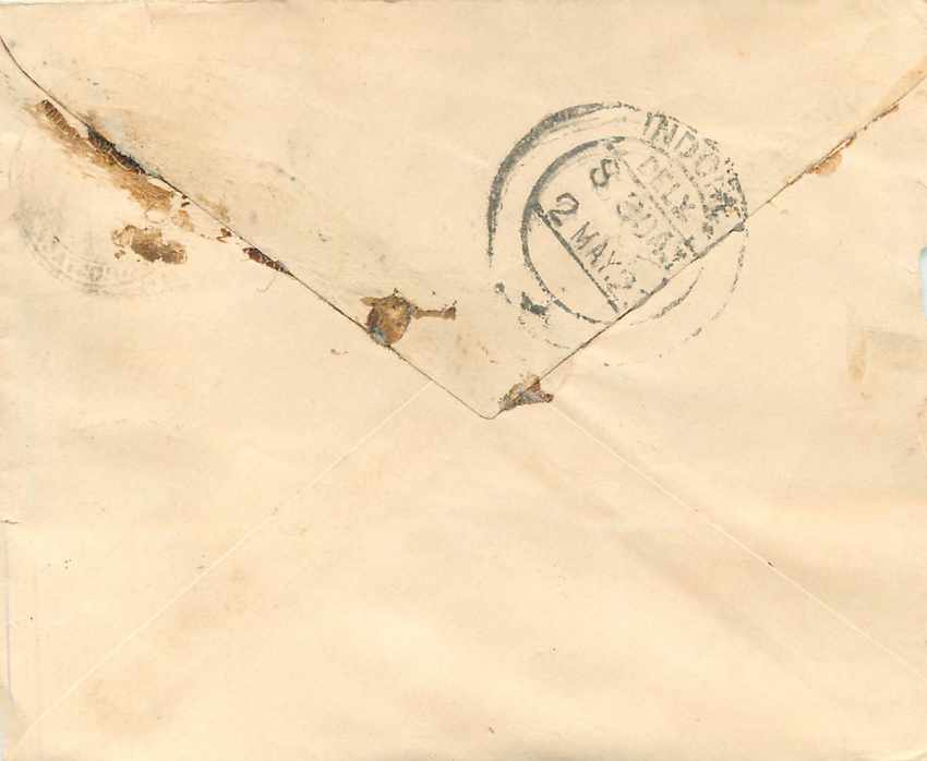 Inde India Gwalior Entier Postal Stationary  — Rückseite