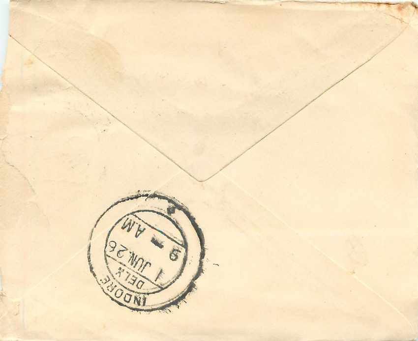 Inde India Gwalior Entier Postal Stationary  — Verso