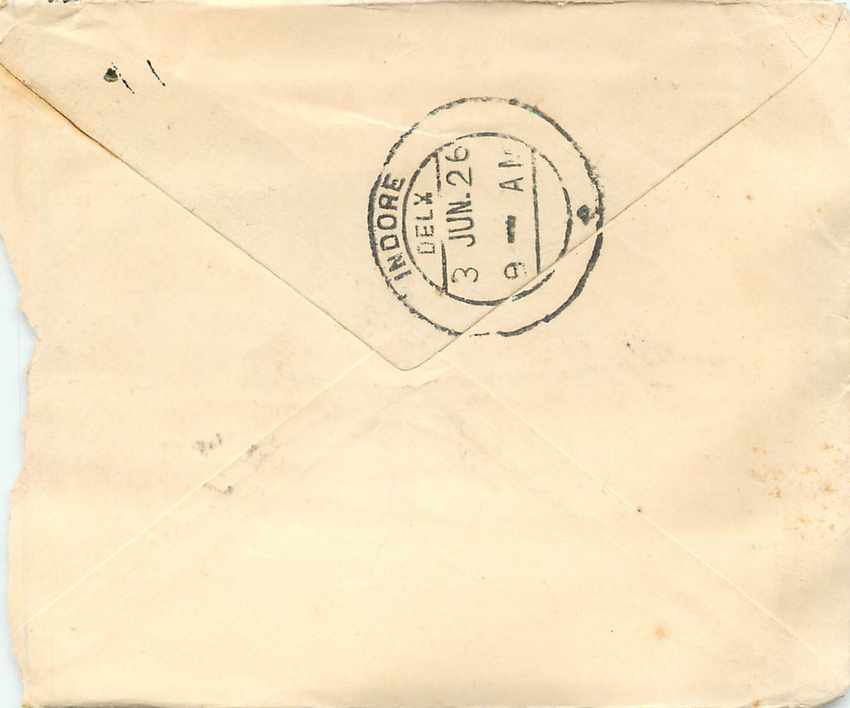 Inde India Gwalior Entier Postal Stationary  — Rückseite