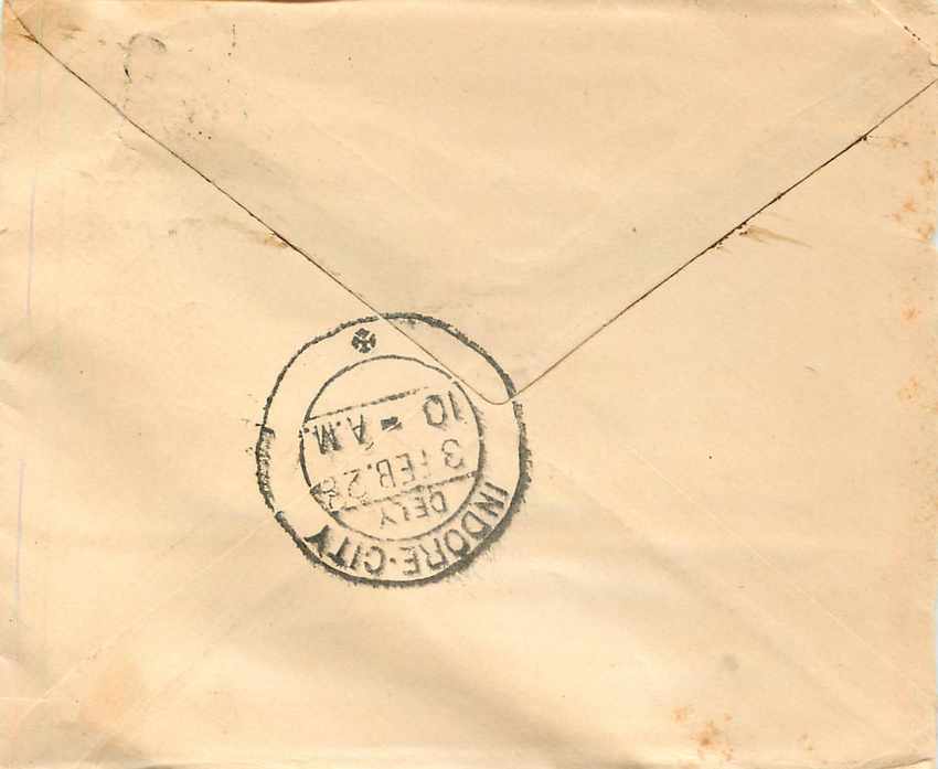 Inde India Gwalior Entier Postal Stationary  — Verso