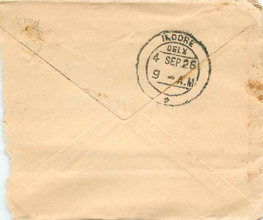 Inde India Gwalior Entier Postal Stationary  — Rückseite