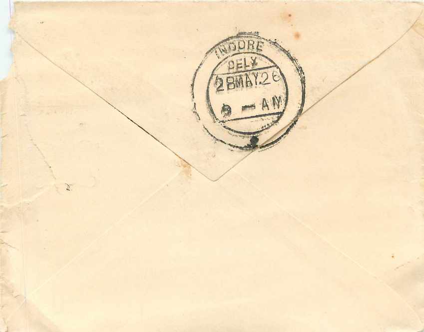 Inde India Gwalior Entier Postal Stationary  — Rückseite