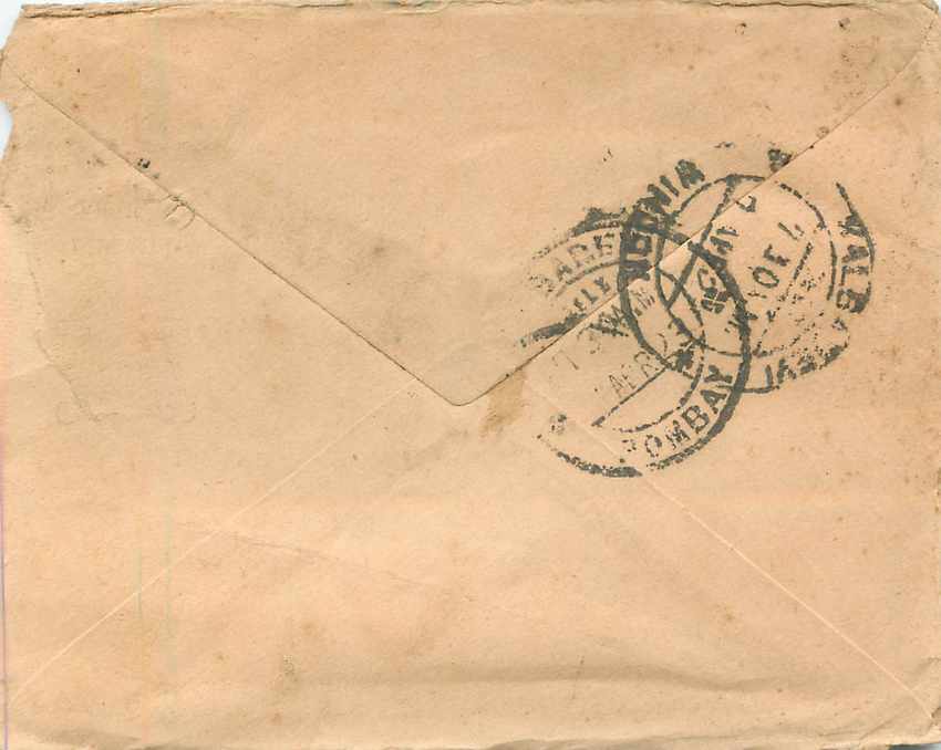 Inde India Gwalior Entier Postal Stationary  — Rückseite