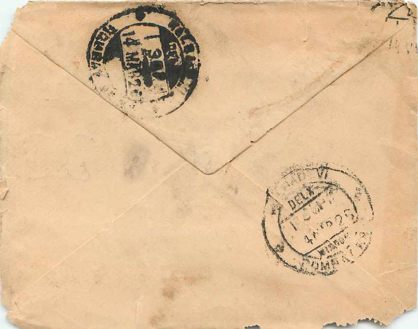 Inde India Gwalior Entier Postal Stationary  — Rückseite