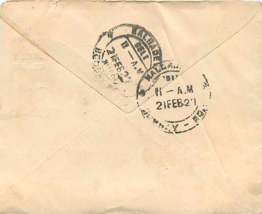 Entier Postal Postal Stationary Inde India Gwalior — Back