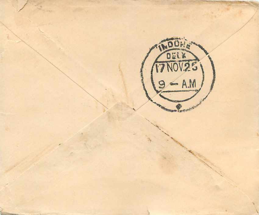 Entier Postal Postal Stationary Inde India Gwalior — Rückseite