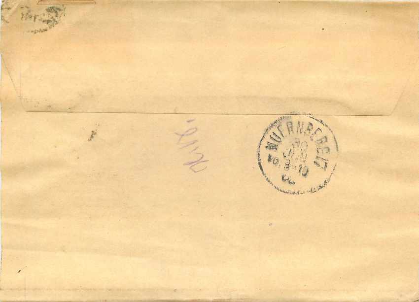 Entier Postal Stationary Autriche  for Nurnberg — Back