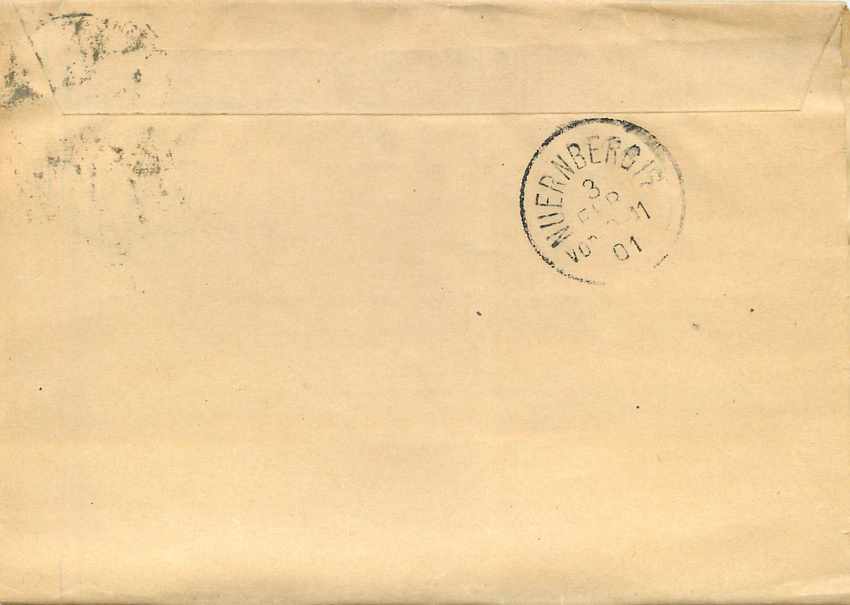 Entier Postal Stationary Autriche  for Nurnberg — Back