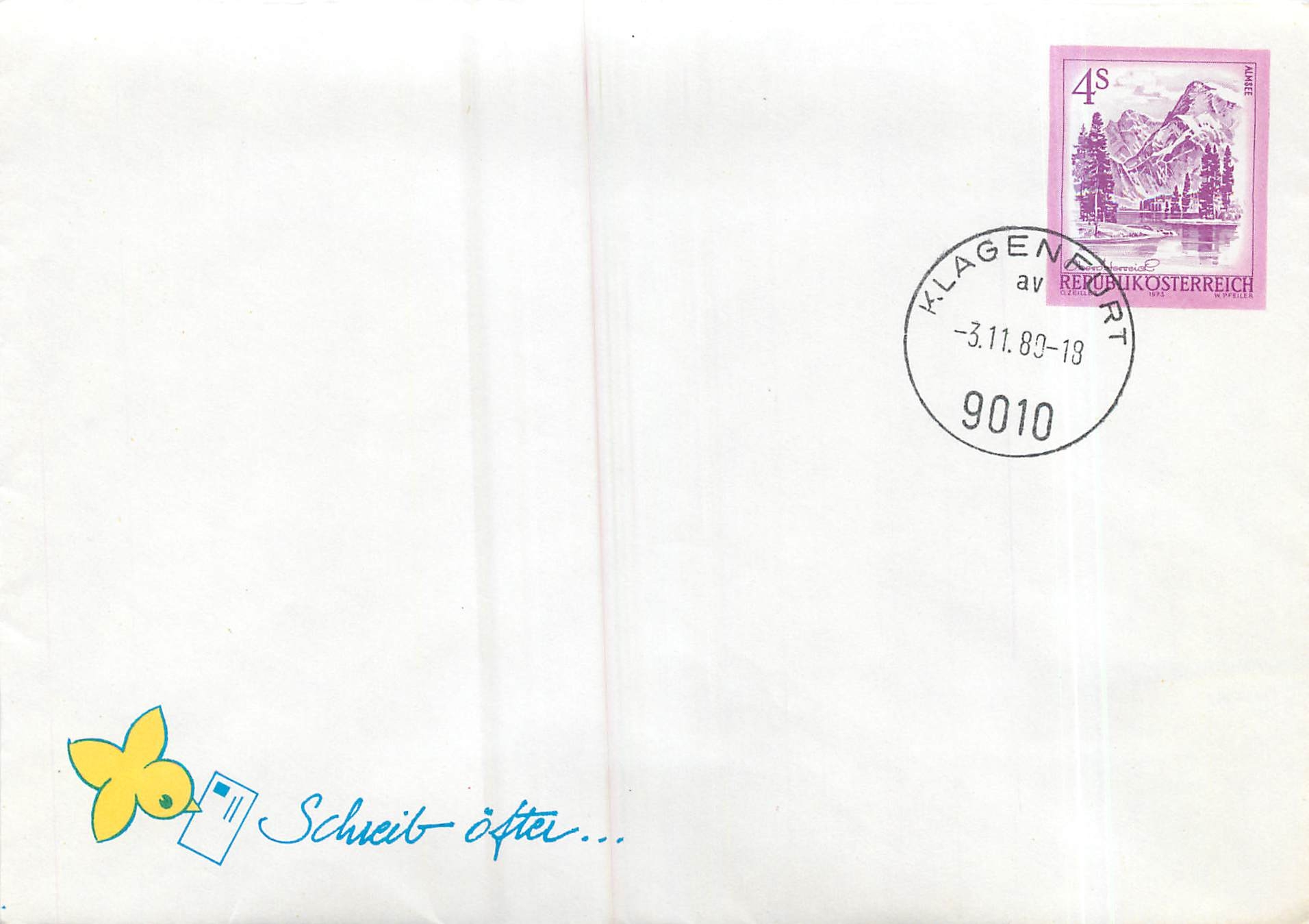Entier Postal Stationary Autriche Klagenfurt 1980
