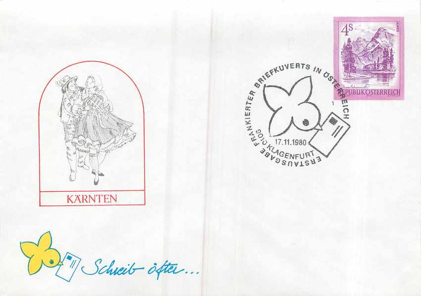 Entier Postal Stationary Autriche Karnten 1980