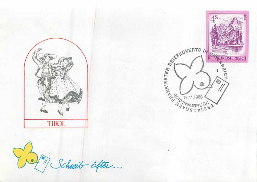 Entier Postal Stationary Autriche Tirol 1980