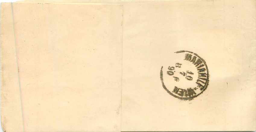 Entier Postal Stationary Autriche 1890 for Wien — Back