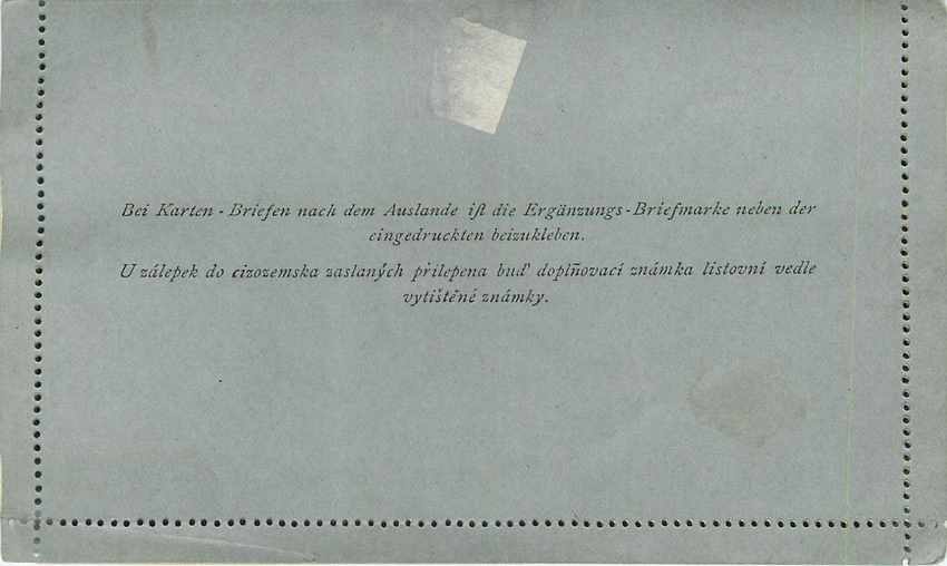 Entier Postal Stationary Autriche — Verso