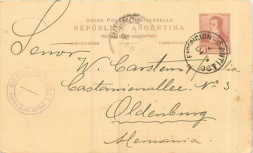 Entier Postal Stationary Argentina 