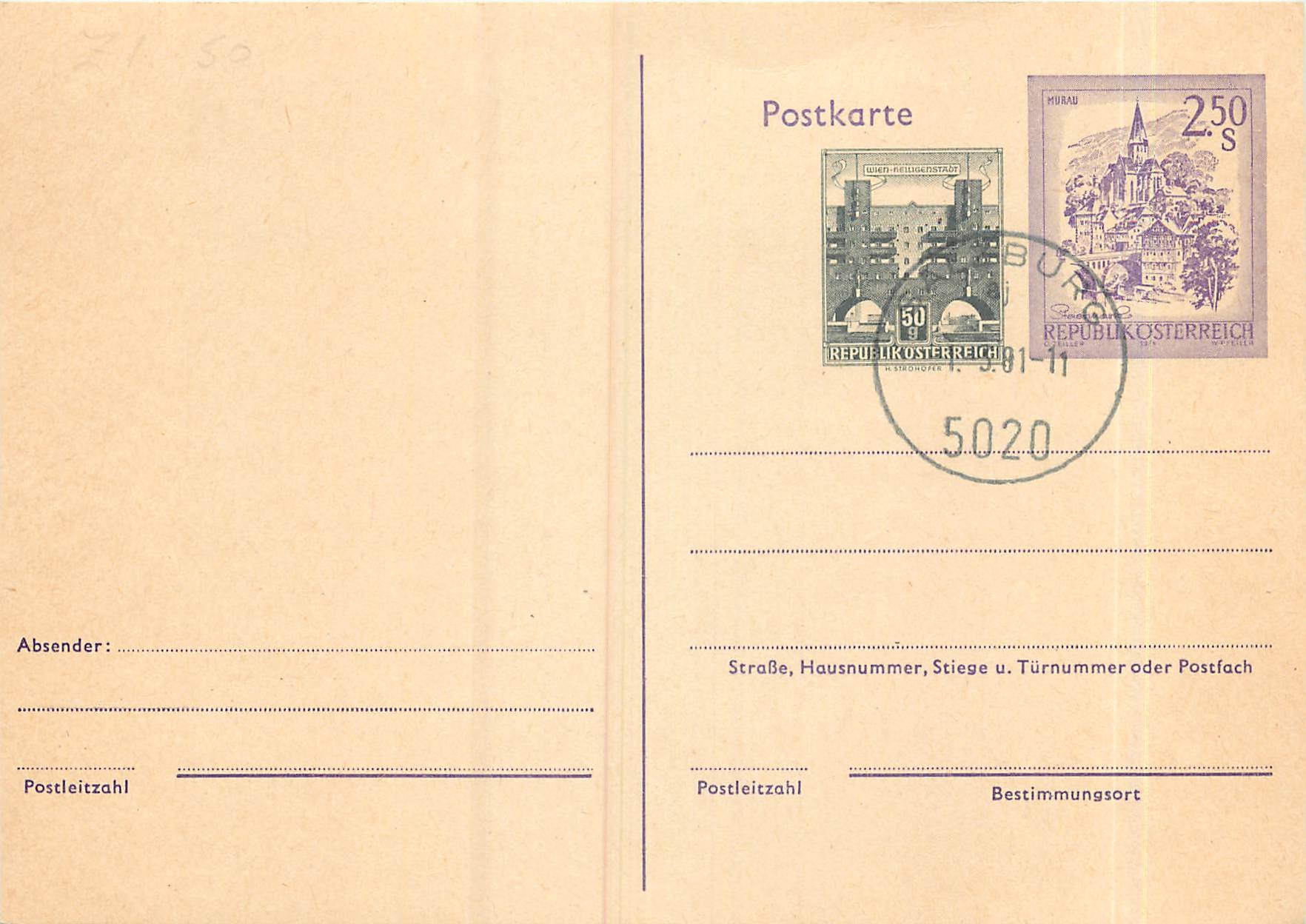 Entier Postal Stationary  Autriche 1981