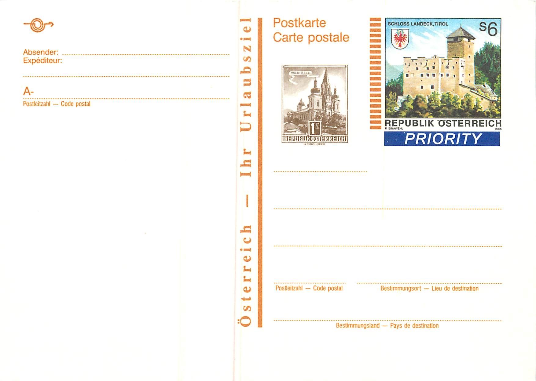 Entier Postal Stationary  Autriche  Tirol Schloss Landeck 