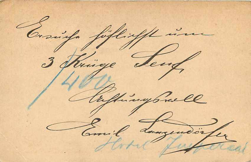 Entier Postal Stationary Autriche 1893 Marienbad for Wien — Rückseite