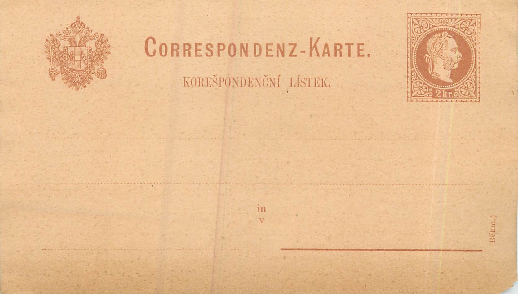 Carte postale autrichienne — correspondance — éditeur Běhin