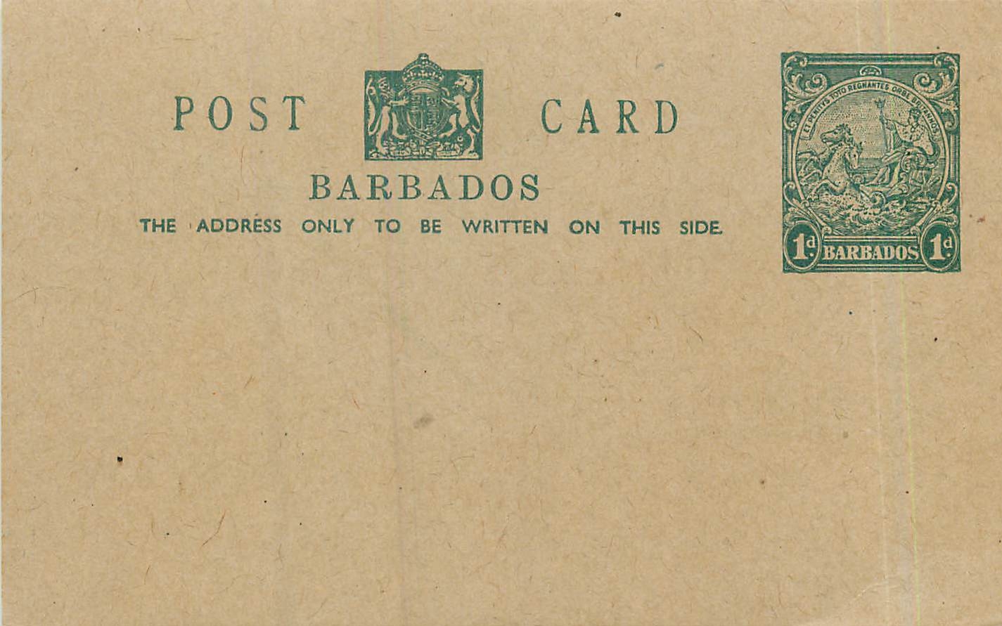 Entier Postal Stationary Barbados Barbade 1p