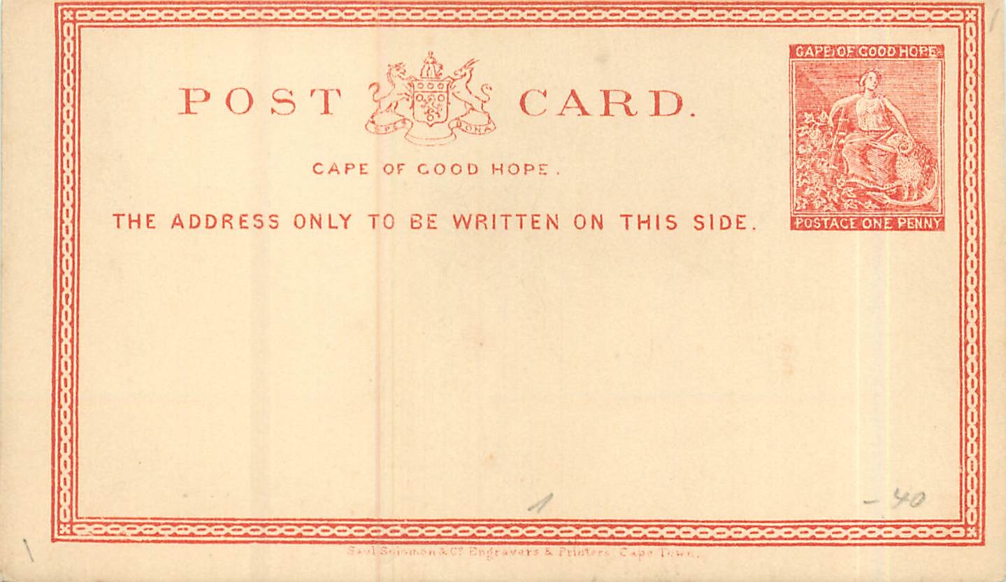 Entier Postal Stationary Cape of Good Hope 1p