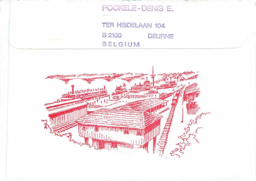 Lettre Cover Belgique Congo 1886 1986 — Rückseite