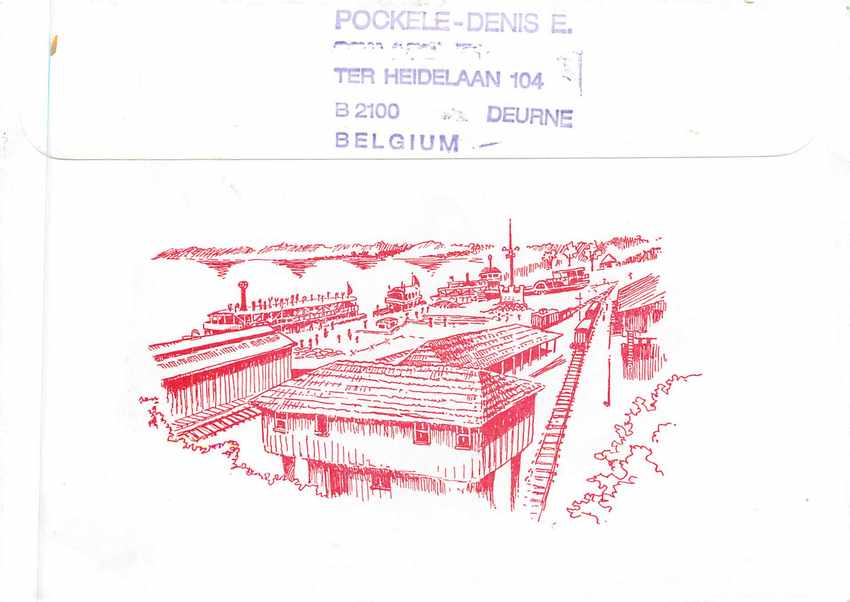 Lettre Cover Belgique Congo 1886 1986 — Rückseite