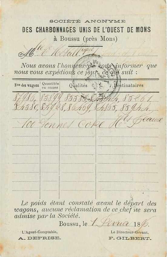 Entier Postal Stationary  1896 pour Longwy — Rückseite